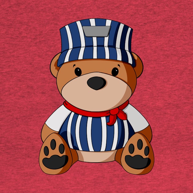 Train Conductor Teddy Bear by Alisha Ober Designs